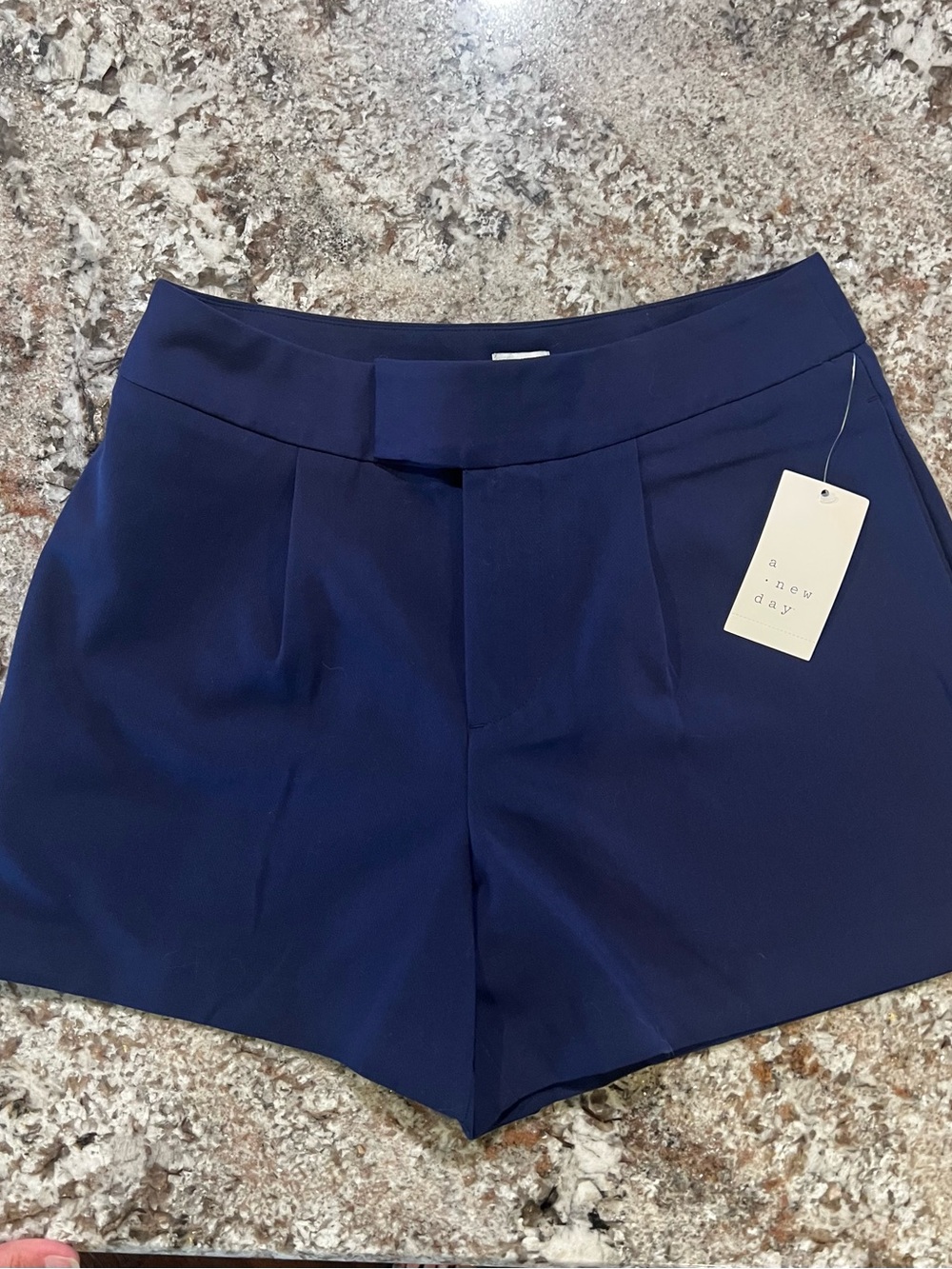 a new day Navy High-Waist Tailored Women's Dress Shorts